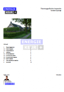 Bekijk een voorbeeld van een thermografierapport van Energiekeurplus