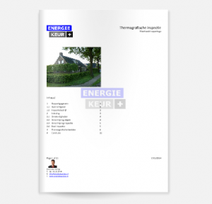 Bekijk een voorbeeld thermografie rapport van Energiekeurplus